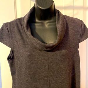 Trapeze Style Heather Gray Cap Sleeve Dress